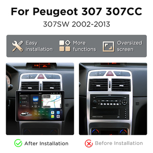 Junsun เครื่องเล่นดีวีดี X9รถแอนดรอยด์สำหรับ Peugeot 307 307CC 307SW 2002-2013 2K QLED 2000*1200P 7870 2.7GHz 5g/4G - Product Image 2