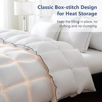 Couvre-lit 100% coton Toute saison Ultra doux Literie de luxe pour hôtel Fibre de duvet de plumes d'oie Couvre-lit Queen Size Insert de couette