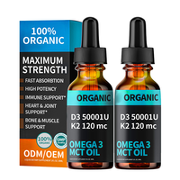 Vitamine D3 K2 Tropfen 5000iu Complément alimentaire en gouttes de vitamine D3 K2 biologique de marque privée