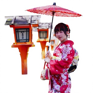 Sombrilla de Papel Encerado Roja, Estilo Neoclásico, Práctica Protección Contra Lluvia y Sol, Accesorio de Danza Hecho a Mano, Parasol Decorativo de 83 cm - Product Image 2