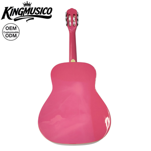 <span class=keywords><strong>Guitare</strong></span> <span class=keywords><strong>classique</strong></span> rose Kingmusico, 6 cordes en nylon, <span class=keywords><strong>guitare</strong></span> acoustique pour débutant, étudiant, ODM, OEM, instrument de musique personnalisable - Product Image 2