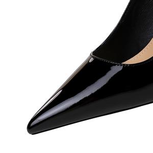 أحذية نسائية عصرية بسيطة بكعب ستيليتو رفيع، بتصميم مدبب ووصلات، أحذية مكتبية للنساء بكعب عالٍ رفيع مقاومة للماء - Product Image 5