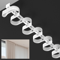 Rail de rideau motorisé intelligent WiFi pour maison connectée, en métal, pour intérieur, avec télécommande pliable en S