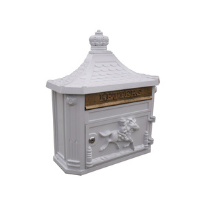 Boîte <span class=keywords><strong>aux</strong></span> <span class=keywords><strong>lettres</strong></span> murale en aluminium pour jardin avec poteau et bac à <span class=keywords><strong>lettres</strong></span>, facile à installer - Product Image 3
