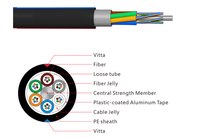 Precio de fábrica GYTA Cable de fibra óptica para exteriores SMF G652B G652D OS1 OS2 Cables de comunicación de cinta de aluminio de tubo suelto trenzado