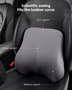 Coussin de dossier 100 % mousse à mémoire de forme avec sangles réglables, correcteur de posture confortable pour siège de chaise de bureau, idéal pour la lecture et le repos au lit - Product Image 3