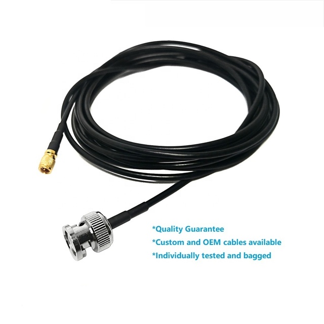 Manufacturer Microdot Cable UNF 10-32 m5 L5 male Connector To BNC male for RG178 RG174 RG316 pigtail ultrasonic probe cable