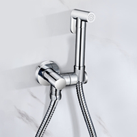 Douche à vanne d'angle pour articles sanitaires de salle de bain d'hôtel avec interrupteur et support de douche à main
