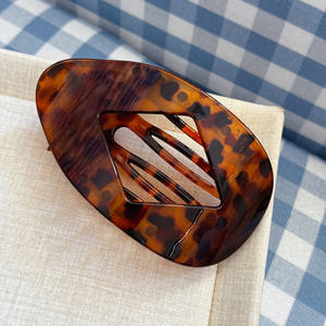 Pinza de Pelo Ovalada Plana para Mujer, Accesorio para el Cabello Antideslizante con Agarre Fuerte para Fiestas y Uso Diario - Product Image 5