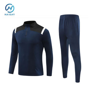 Tuta Sportiva da Uomo con Mezza Zip Personalizzabile con Logo, per Adulti e Bambini, per <span class=keywords><strong>Squadre</strong></span> e Club <span class=keywords><strong>di</strong></span> <span class=keywords><strong>Calcio</strong></span>, Completo da Allenamento - Product Image 1