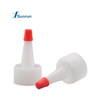 Approvisionnement d'usine 24/410 longue buse en plastique compte-gouttes 24mm rouge haut bouchon pressant Ketchup bouchon de bouteille colle bec couvercle de bouteille