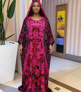 Nuovo Abito Boubou Stampato Europa Stati Uniti, Abbigliamento Africano, Abaya, Vestito Dashiki per <span class=keywords><strong>Donne</strong></span> Musulmane, Taglie Grandi, Moda Estiva, Abito Kaftan - Product Image 3