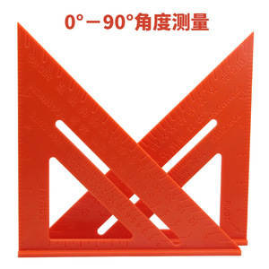 Regla Triangular Multifuncional de 0-90 Grados, Material ABS, Herramienta de Medición para Trabajos en Madera - Product Image 3