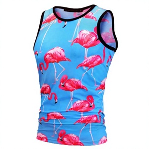 Wholesale Custom Men's Plus Size Casual <b>Tank</b> <b>Top</b> with Eco-Friendly Sublimation Printing Polyester/Cotton Material - Product Image 1