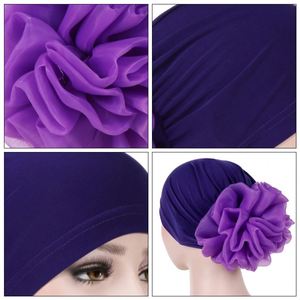 Malaysian Yellow Flower Turban Cap Fringed Ladies Muslim Headscarf <b>Bonnet</b> for Women - Product Image 5