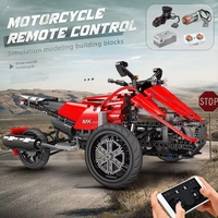Moule King 23010 APP Contrôle Bombardier Moto Creative MOC Block Modèle Enfants Garçon Assembler Plastique Building Block Toy Set