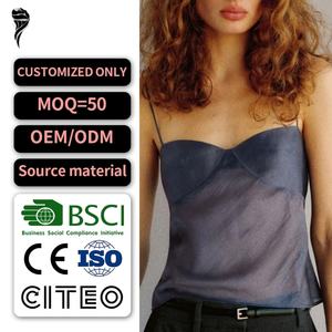 Meilleures ventes : débardeur d'été personnalisé de haute qualité, coupe ajustée, bretelles spaghetti, pour femmes - Product Image 1