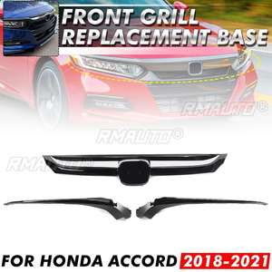 Nueva Rejilla Delantera Negra/Carbono para Coche, Cubierta Central de Rejilla, Panel de Reemplazo de Base para Honda Accord 4 Puertas 2018-2021 - Product Image 1