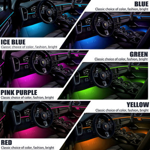 <span class=keywords><strong>Luz</strong></span> LED de Fibra Óptica Flexible de 5M y 3M 2 en 1 para Decoración Ambiental del Interior del <span class=keywords><strong>Coche</strong></span>, <span class=keywords><strong>Luz</strong></span> de Atmósfera de 12V, Tiras de Luces LED RGB para Automóvil - Product Image 5
