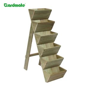 Jardinière en <span class=keywords><strong>bois</strong></span> GARDMATE à 6 niveaux, durable et écologique, <span class=keywords><strong>pour</strong></span> herbes, fleurs et fraises - Product Image 2