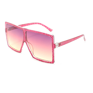 Adult Fashion Big Frame Unisex Sunglasses Square Oversized UV400 Windproof PC Gradient Lenses Custom Logo & Color - Product Image 4