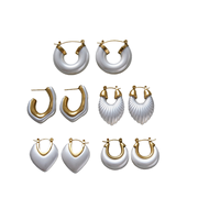 Boucles d'oreilles Huggie Gaovo de luxe en résine et fausses perles pour femmes, résistantes au ternissement, en acier inoxydable, bijoux d'oreille tendance, vente en gros