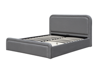 Meubles de chambre à coucher européens, cadre de lit king size, tissu rembourré, lit double moderne de luxe avec rangement