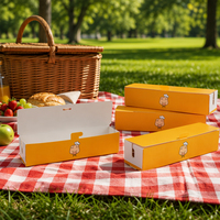 Cajas para Hot Dogs Plegables con Logotipo Personalizado al por Mayor, Resistentes, Antigrasa, para Comida para Llevar, de Fábrica