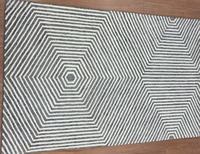 Tapis rectangulaire en laine tufté à la main, motif abstrait, doux, de qualité supérieure, écologique, antidérapant, insonorisant, adapté aux animaux domestiques