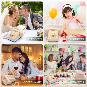 Livre d'or audio Mariage Téléphone de bureau vintage Message vocal Livre d'or antique Téléphone avec <span class=keywords><strong>carte</strong></span> TF & Li + batterie rechargeable - Product Image 6