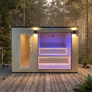 Sauna de Madera Hemlock, Superficie de Madera de Color Claro, Espaciosa y Luminosa, Sin Sensación de Opresión - Product Image 6