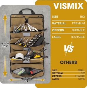 Muestra gratuita de bolsas de herramientas pequeñas y resistentes para hombres, organizador de herramientas enrollable para mecánicos - Product Image 6