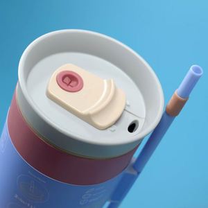 Nouveau Gobelet Isotherme 40oz en Acier Inoxydable à Double Paroi avec Poignée et Paille pour Bureau, Voiture, Sports de Plein Air 2025 - Product Image 2