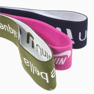 Ruban élastique jacquard à motif logo personnalisé en coton, nylon, polyester, chevron pour chaussures, motif uni, matériau PP - Product Image 2