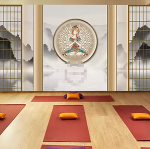 Nuovo stile cinese salute Yoga <span class=keywords><strong>palestra</strong></span> di alta qualità carta da parati murale - Product Image 2