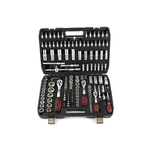 159pc Socket <b>Set</b> in Blow Molding Box 1/4\" 1/2\" 3/8\" Hand <b>Tools</b> Kit OEM Customizable for Workshops - Product Image 1