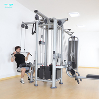 Machine de musculation multifonctionnelle 5 stations Stack Jungle en gros, avec station de câbles en acier réglable et crossover