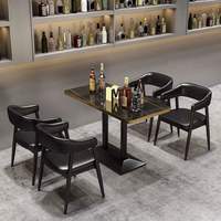 Ensembles de mobilier commercial moderne en bambou pour bars extérieurs, stands de fête, cafés et salons de thé, tables de bar et de salle à manger