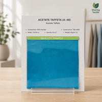 Tissu tissé en taffetas d'acétate 100% de haute qualité, 65 g/m², 122 cm, tissu soyeux élégant pour doublure de luxe et mode féminine