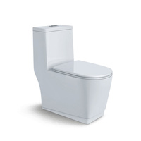 Vente chaude Toilette moderne de luxe allongée Haute qualité Monobloc en céramique S-trap Économie d'eau Double chasse d'eau Fermeture lente Montage au sol