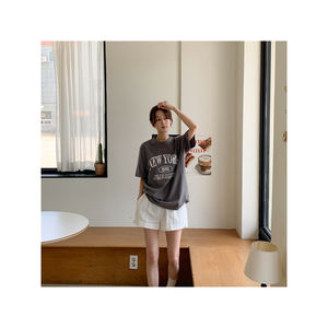 Envío rápido Loose Fit T Shirt Ropa Última llegada Casual Daily Wear New York Loose Fit Camiseta de manga corta - Product Image 5