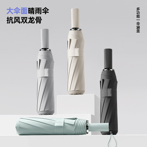 ร่มกันแดดกันฝน ไนลอน 8 ซี่โครง เปิดอัตโนมัติ ดีไซน์มินิมอล พกพาสะดวก - Product Image 1