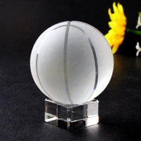 Trophée élégant en cristal K9 pour ballons de sport, ornement en verre personnalisé avec logo gravé pour compétitions sportives, souvenir, récompense, cadeau