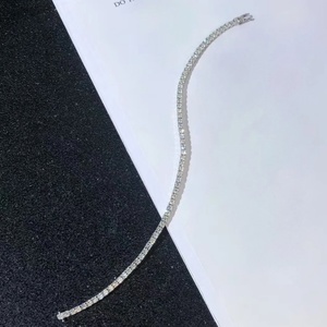 Custom 9K 10K 14K 18K Gold Lab Grown Diamond Tennis <b>Bracelet</b> Flower Halo Pave Link Jewelry for Women - Product Image 3