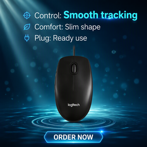 Ratón Óptico con Cable <span class=keywords><strong>Logitech</strong></span> M110R, Ratón de Escritorio USB de 3 Botones para Computadora Portátil - Product Image 5