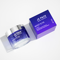 Pots de crème en verre pour visage d'oeil personnalisés de luxe 30ml 50ml pot cosmétique en verre de luxe vide rose mat givré clair avec couvercles