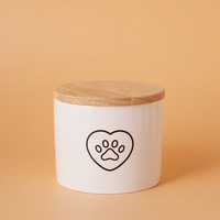 Urne funéraire en céramique artisanale PAIPET, cylindrique, pour chien et chat, récipient à cendres scellé, en stock