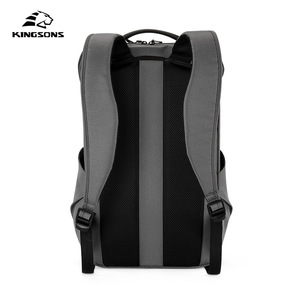 Kingsons Laptop <b>Backpack</b> Gray And <b>Black</b> Unisex Multi Functional Everyday Use - Product Image 2