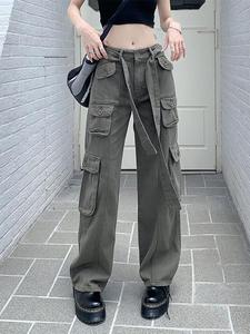<span class=keywords><strong>Pantalones</strong></span> <span class=keywords><strong>de</strong></span> Trabajo Retro Americanos <span class=keywords><strong>de</strong></span> Estilo Nuevo <span class=keywords><strong>2022</strong></span> para <span class=keywords><strong>Mujer</strong></span>, con Múltiples Bolsillos, Desgastados, Cierre <span class=keywords><strong>de</strong></span> Cremallera, Corte Holgado y Recto, a la <span class=keywords><strong>Moda</strong></span> - Product Image 4