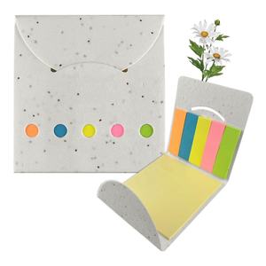 Couverture de bloc-notes écologique plantable en papier spécial cadeau promotionnel MH016 bloc-notes collant <span class=keywords><strong>marguerite</strong></span> en stock - Product Image 2